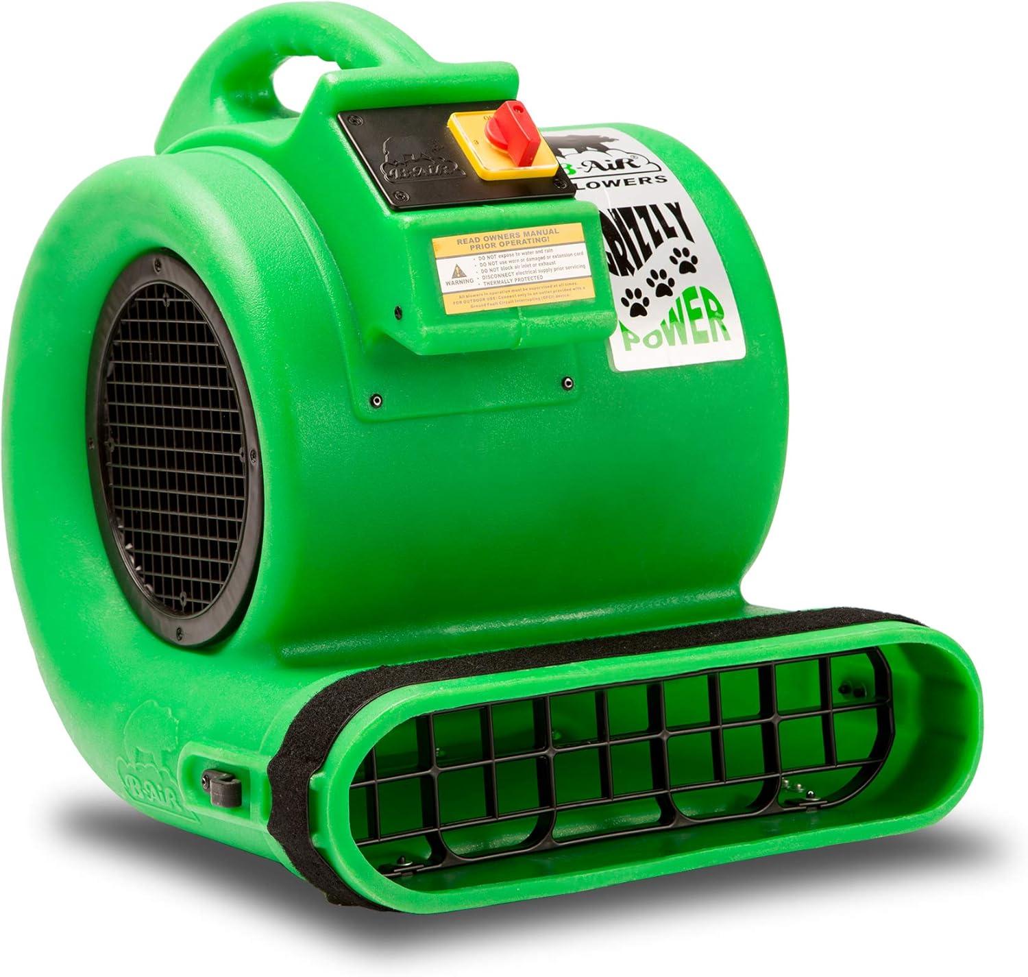 image:imageBAir Grizzly Gp1 1 HP 3550 CFM Air Grizzly Mover Carpet Dryer Floor Fan for Water Damage Restoration Equipment amp Pet Cage Dryer BlackGreen