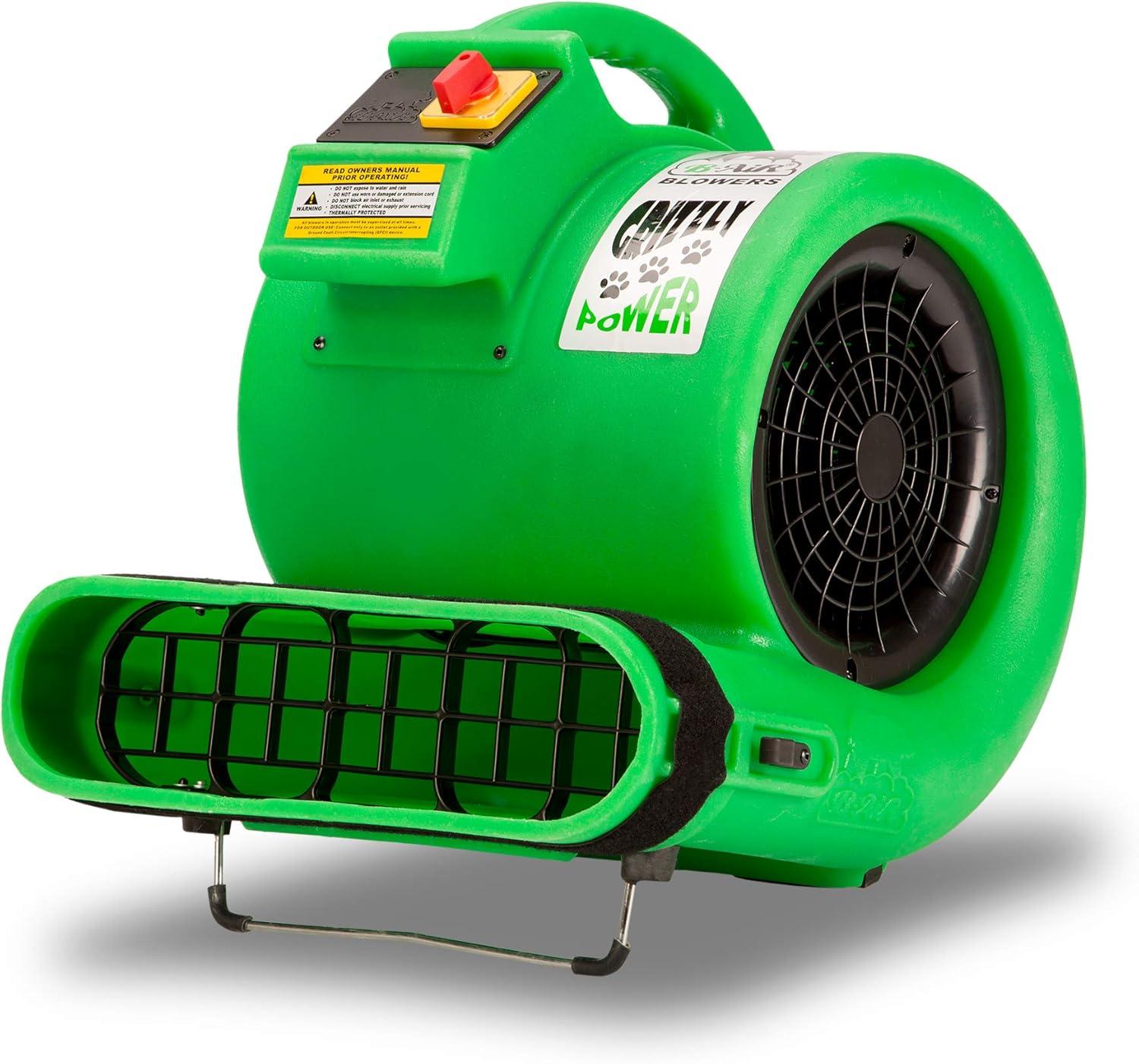 image:imageBAir Grizzly Gp1 1 HP 3550 CFM Air Grizzly Mover Carpet Dryer Floor Fan for Water Damage Restoration Equipment amp Pet Cage Dryer BlackGreen