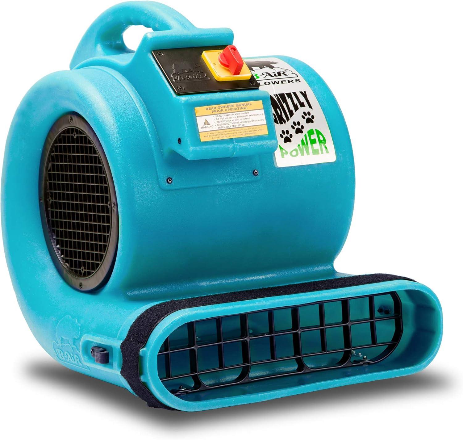 image:imageBAir Grizzly Gp1 1 HP 3550 CFM Air Grizzly Mover Carpet Dryer Floor Fan for Water Damage Restoration Equipment amp Pet Cage Dryer BlackTurquoise