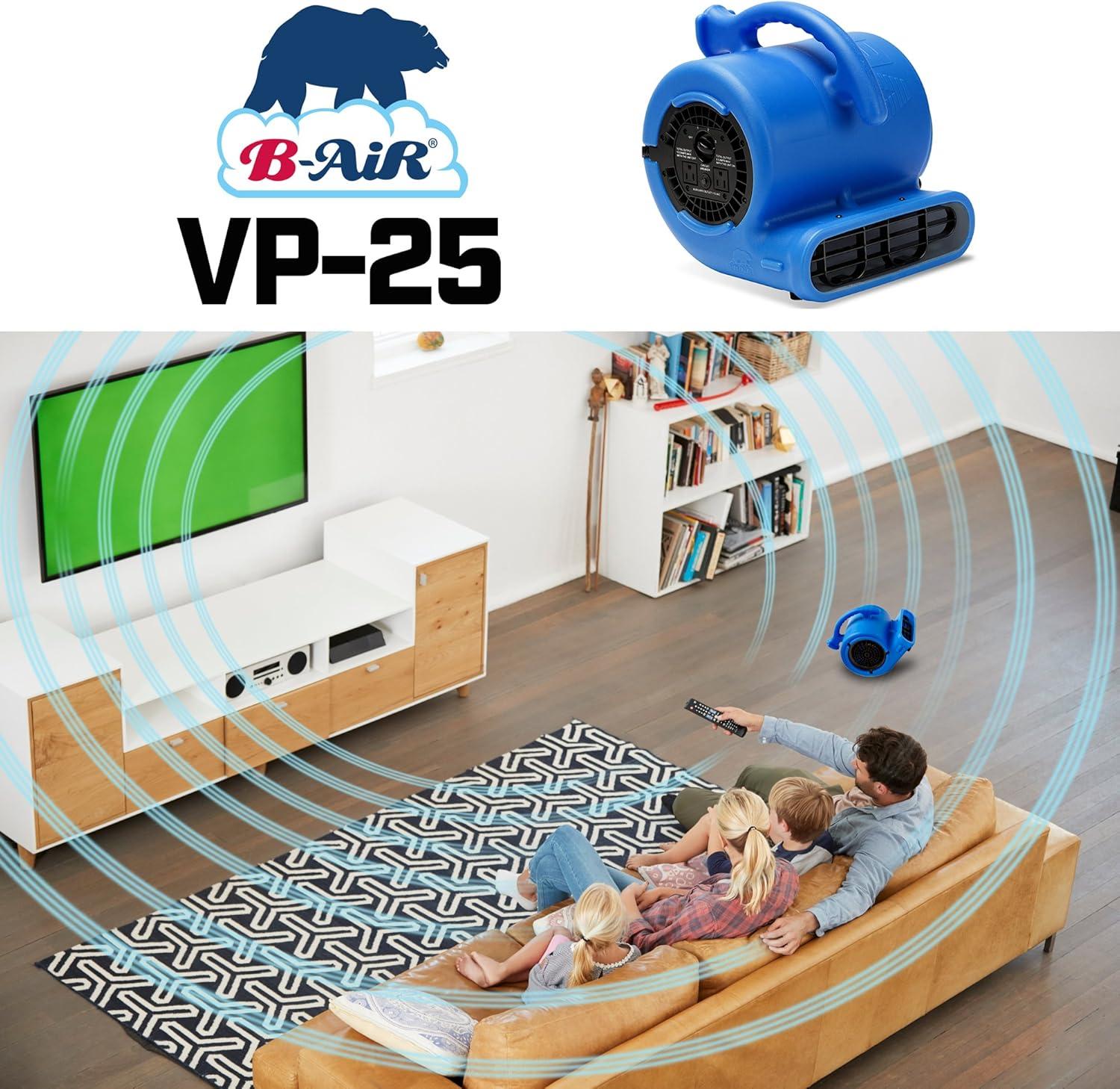 image:imageBAir VP25 14 HP 900 CFM Air Mover for Water Damage Restoration Equipment Carpet Dryer Floor Blower Fan Home and Plumbing Use BlueBlue