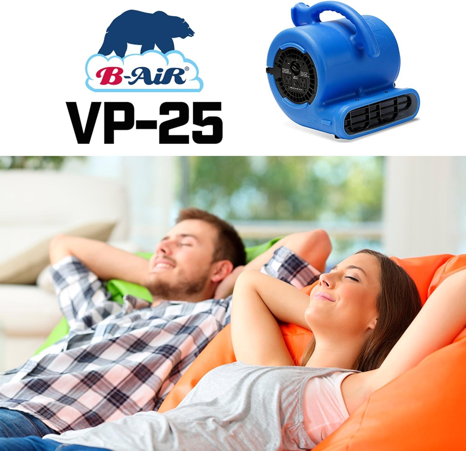 image:imageBAir VP25 14 HP 900 CFM Air Mover for Water Damage Restoration Equipment Carpet Dryer Floor Blower Fan Home and Plumbing Use BlueBlue
