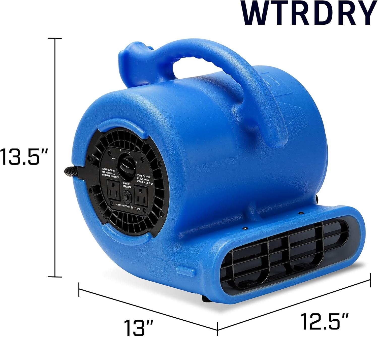 image:imageBAir VP25 14 HP 900 CFM Air Mover for Water Damage Restoration Equipment Carpet Dryer Floor Blower Fan Home and Plumbing Use BlueBlue
