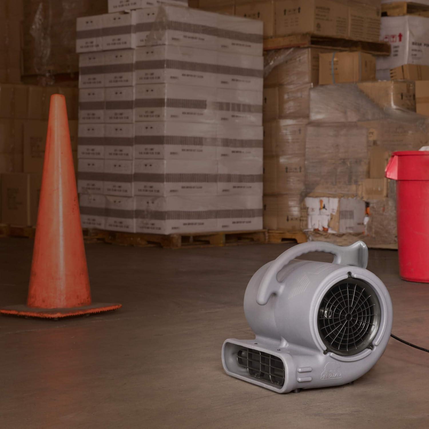 image:imageBAir VP50 12 HP 2950 CFM Air Mover for Janitorial Water Damage Restoration Equipment Stackable Carpet Dryer Floor Blower Fan Water Damage Equipment Grey