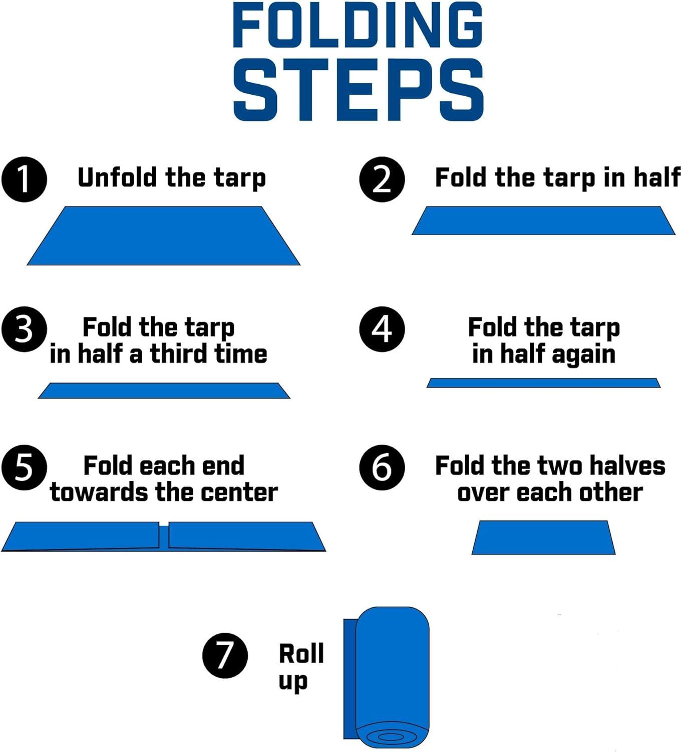 image:imageGrizzly Tarps by BAir 20 x 30 Large MultiPurpose Waterproof Heavy Duty Poly Tarp with Grommets Every 36 8x8 Weave 5 Mil Thick for Home Boats Cars Camping Protective Cover Blue9X12
