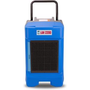 B-Air VG-2200 225 Pint Commercial LGR Dehumidifier for Water Damage Restoration Equipment Mold Remediation, Red(Blue)